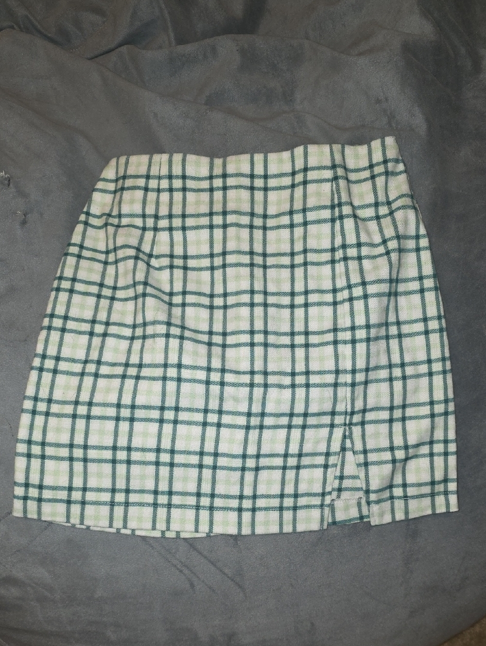 wild fable White and Green Plaid Mini Skirt